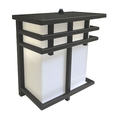 Sunlite Tunable LED Mission Style Outdoor Fixture 800 Lumens Black Color Tunable 30K/40K/50K 88686-SU